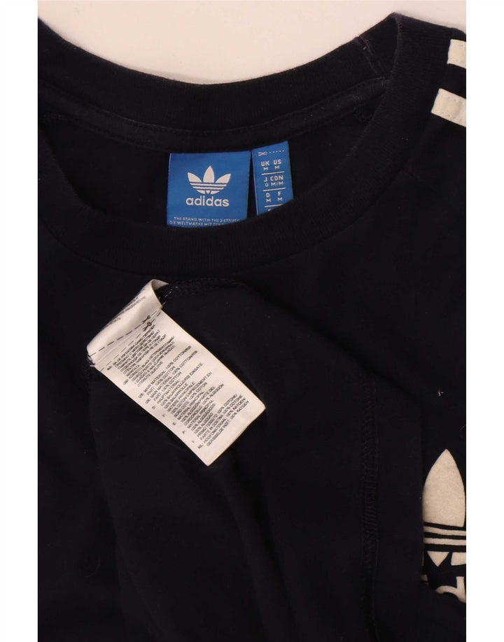 T-shirt Adidas da uomo a maniche corte regolare, media, in cotone blu navy