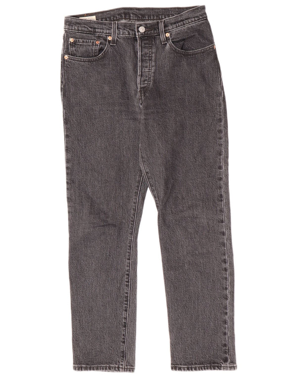 Jeans dritti Levi's 501 da donna W28 L28 cotone grigio