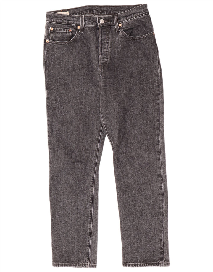 Jeans dritti Levi's 501 da donna W28 L28 cotone grigio