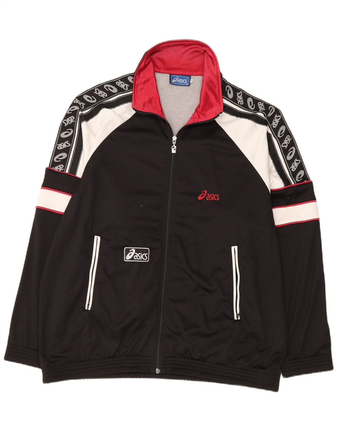 Giacca da tuta grafica ASICS da uomo IT 56 XL Black Colourblock