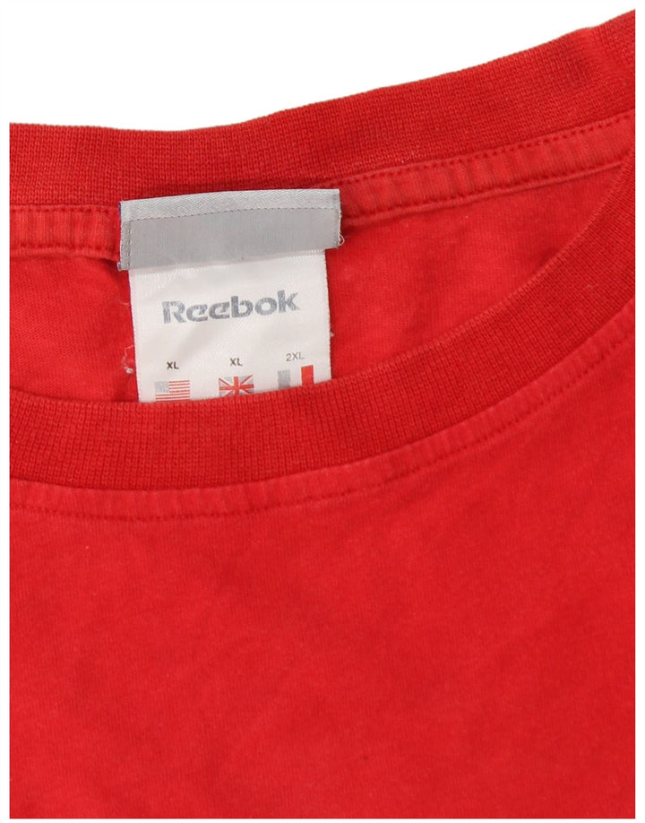 T-shirt grafica Reebok da uomo XL rossa