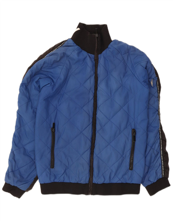 Giacca trapuntata grafica da donna Dkny UK 14 Poliestere color block blu medio