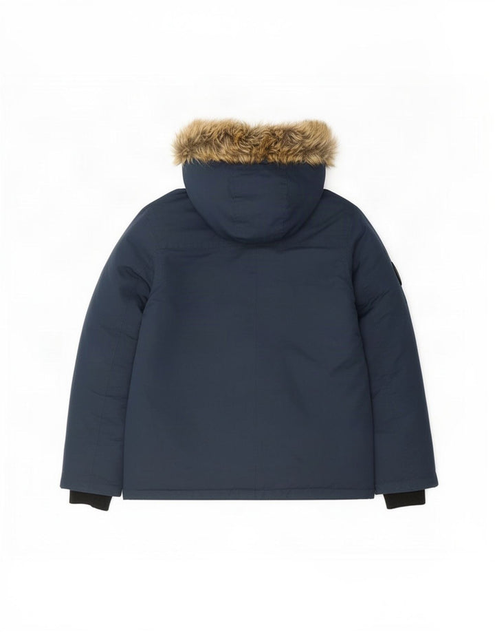 Giacca imbottita con cappuccio Diesel da ragazzo 13-14 anni in poliestere blu navy