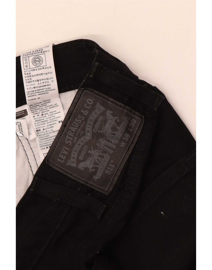 Jeans Levi's Uomo 511 Slim W38 L30 Cotone Nero