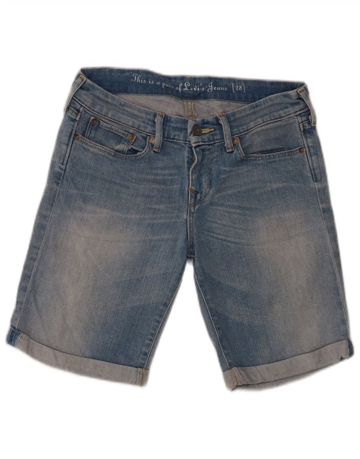 Pantaloncini di jeans da donna LEVI'S W28 cotone blu medio