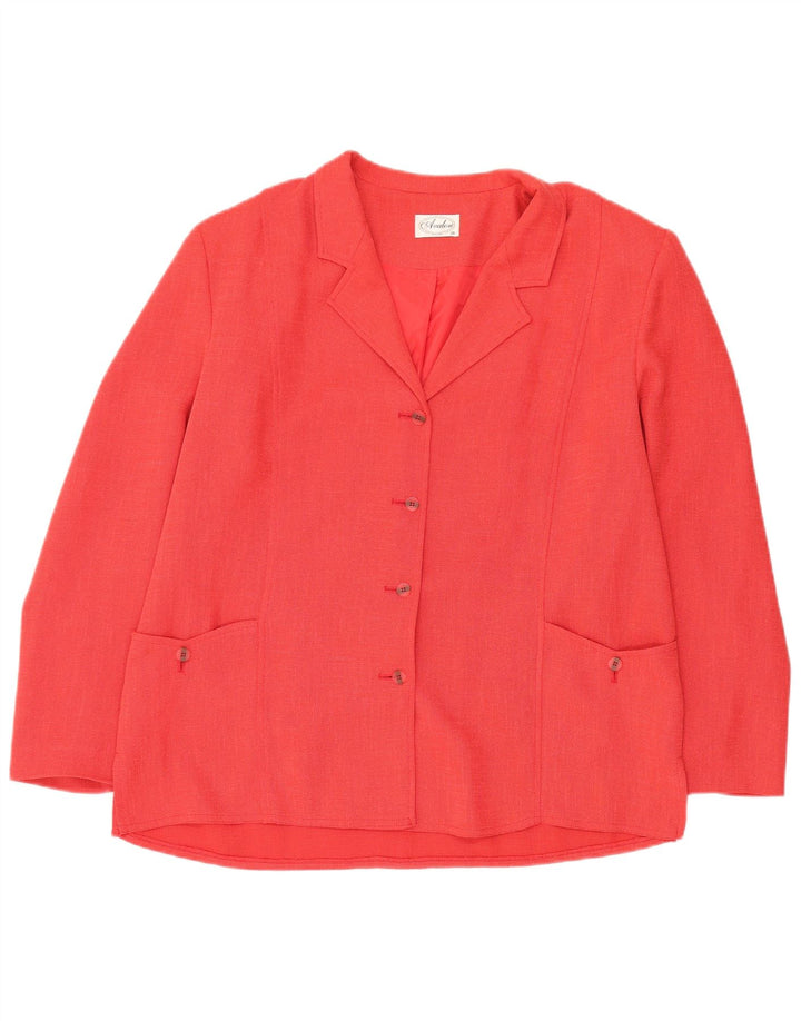 Giacca blazer da donna a 4 bottoni Avalon UK 20 2XL poliestere rosa