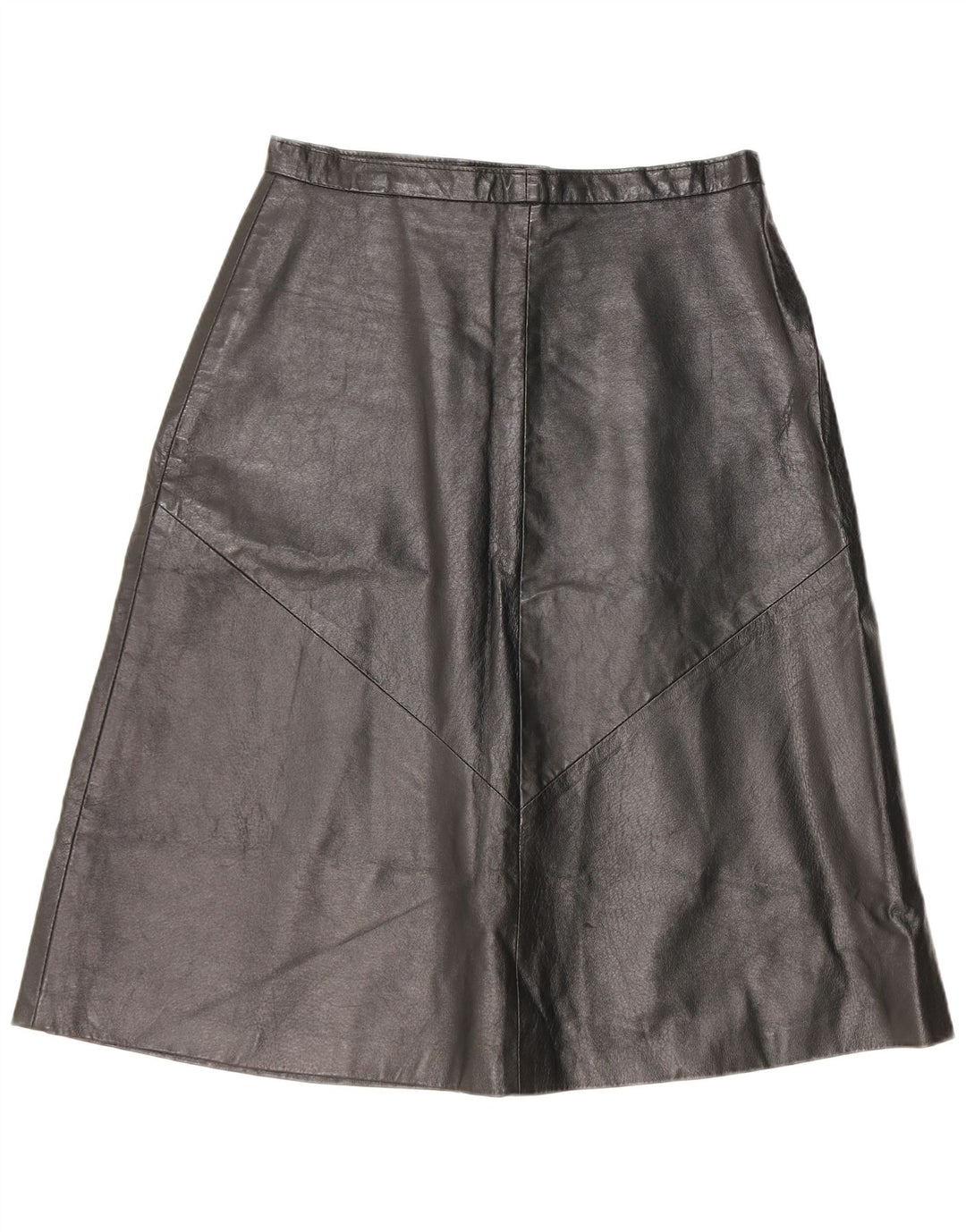 Gonna in pelle vintage da donna IT 52 2XL W32 Nera