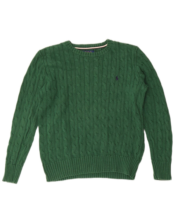 Polo Ralph Lauren Maglione da bambino con scollo a barca 14-15 anni Large Verde