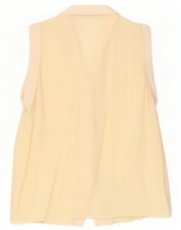 Max & Co. Top cardigan aperto senza maniche da donna UK 12 Beige medio
