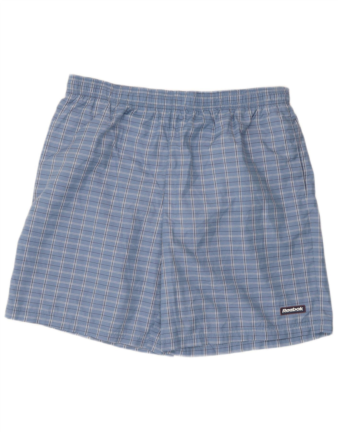 Pantaloncini sportivi Reebok da uomo 2XL in poliestere a quadri blu