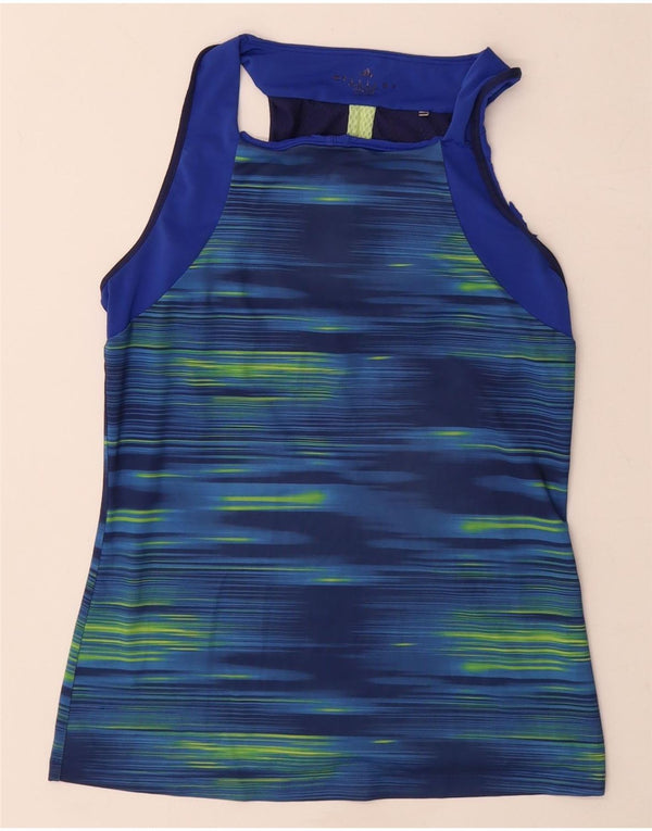 Canotta Adidas Climacool da donna UK 8/10 piccolo gessato blu