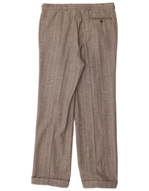 Vittorio Veneto Mens Pegged Suit Trousers IT 52 XL W34 L33 Grey Check