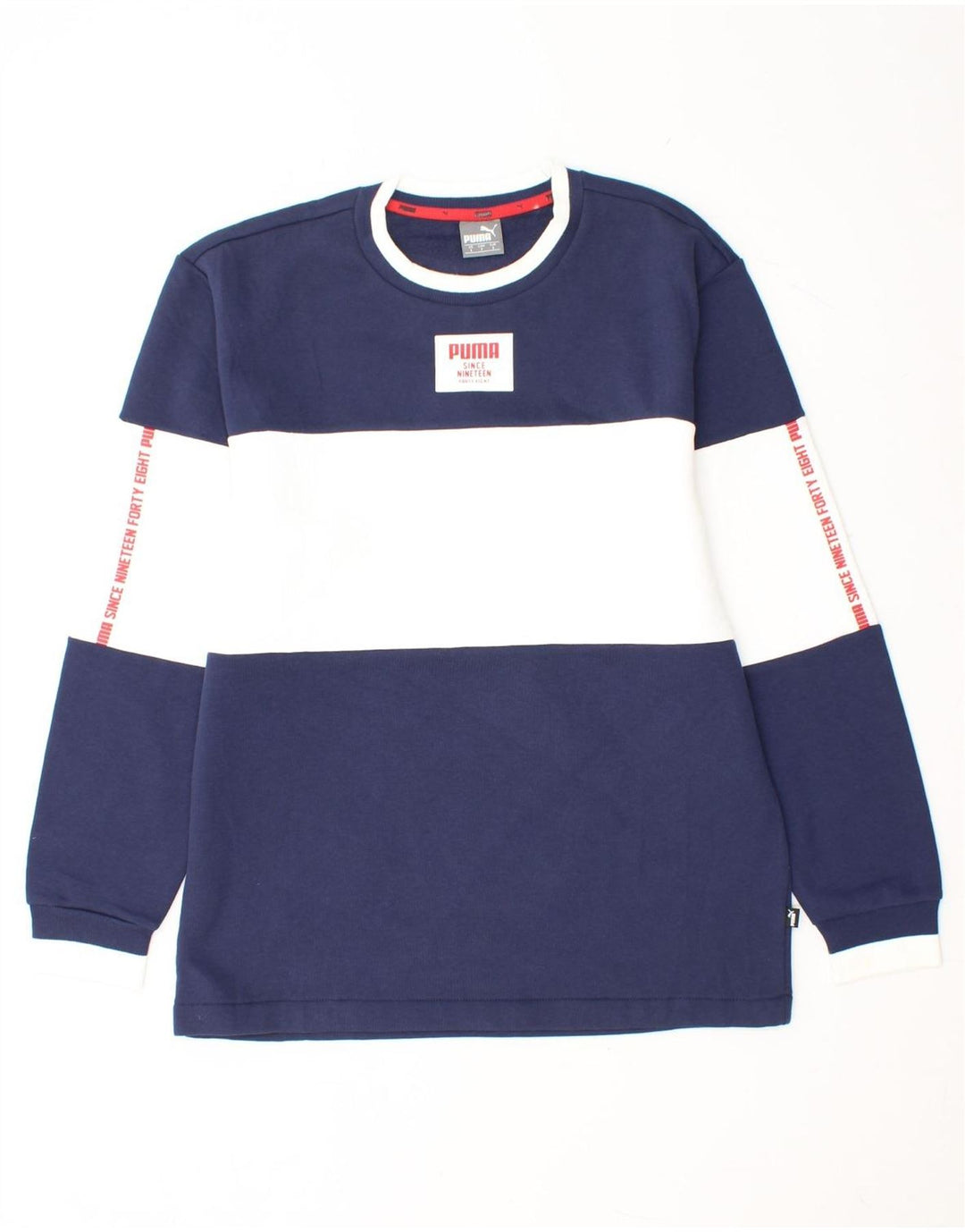 Felpa grafica da uomo PUMA, maglione piccolo, colore blu navy