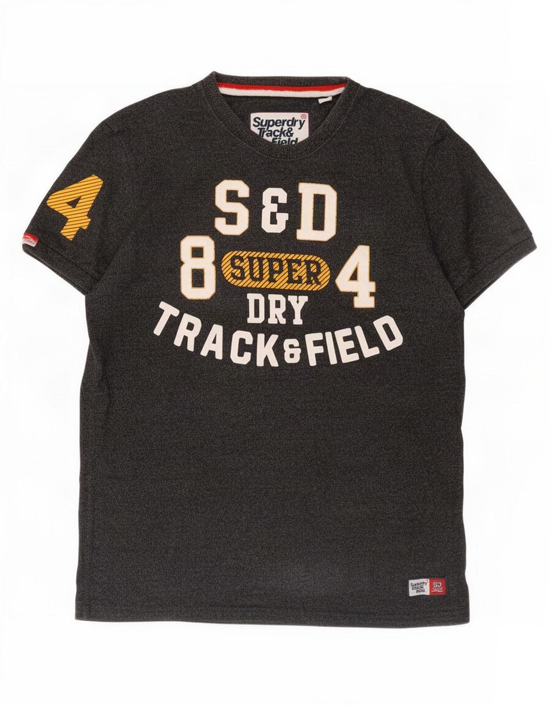 T-shirt grafica da uomo Superdry Top grande in cotone grigio