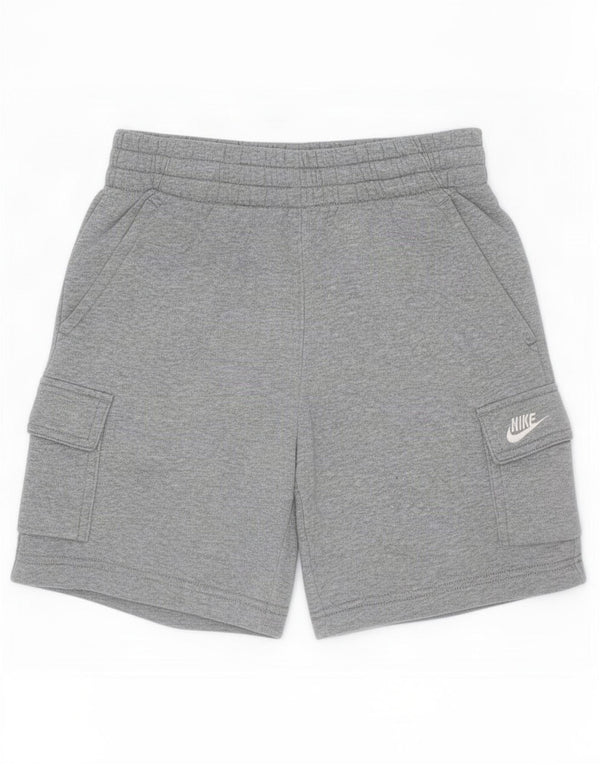 Pantaloncini sportivi Nike da ragazzo, 8-9 anni, piccoli, in cotone grigio screziato
