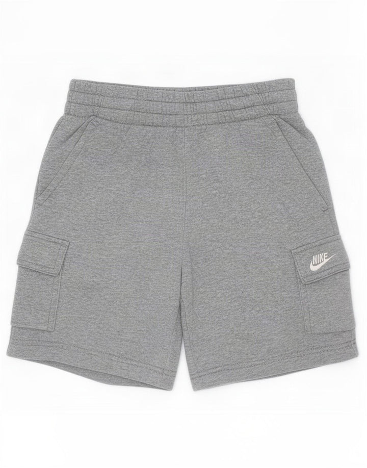 Pantaloncini sportivi Nike da ragazzo, 8-9 anni, piccoli, in cotone grigio screziato