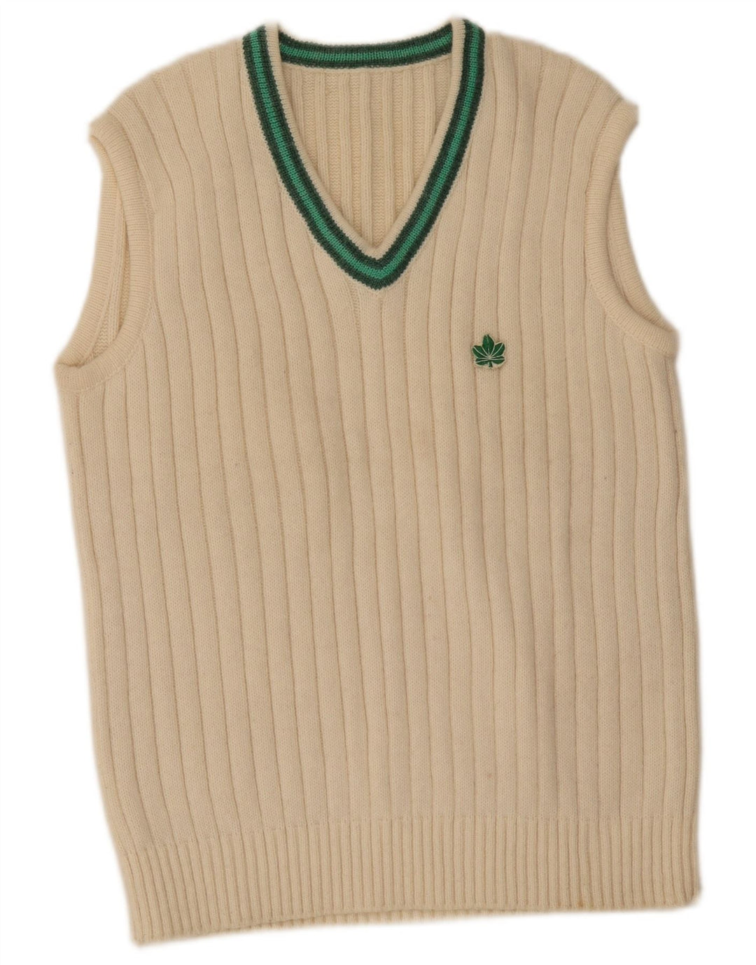 Canotta vintage da uomo IT 52 grande a righe bianco sporco
