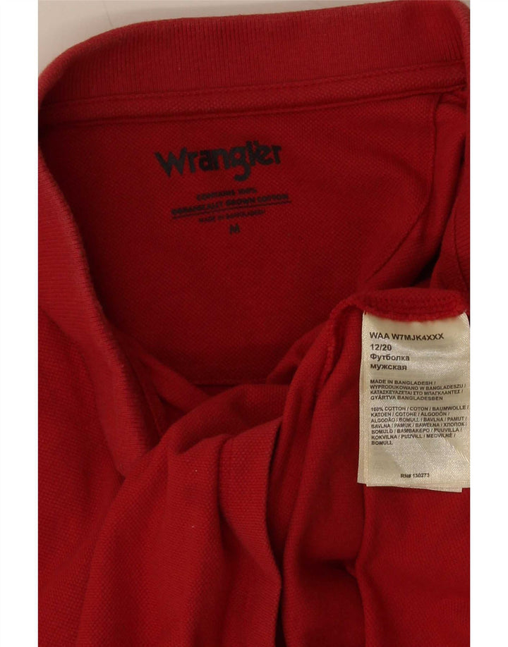 Polo da uomo Wrangler in cotone rosso medio