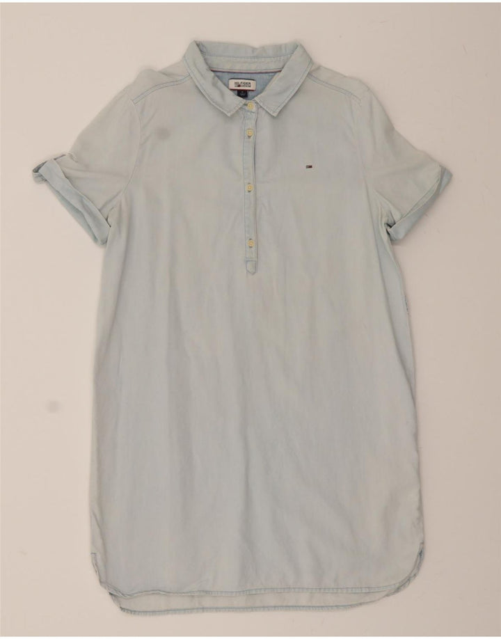 TOMMY HILFIGER Womens Shift Dress UK 14 Medium Blue Cotton Vintage Tommy Hilfiger and Second-Hand Tommy Hilfiger from Messina Hembry 