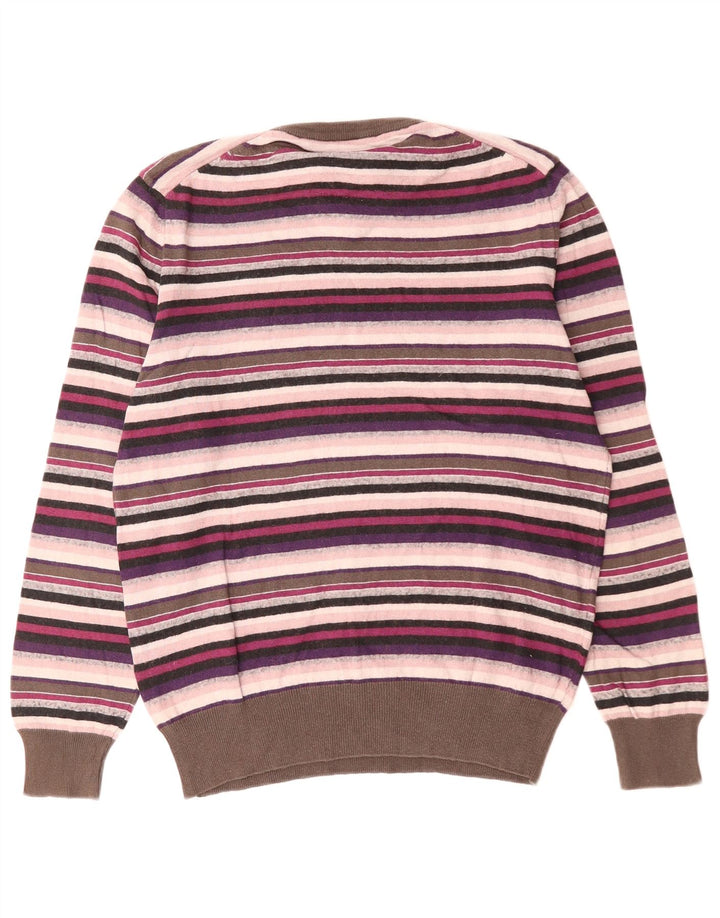 SERGIO TACCHINI Maglione da donna con scollo a V UK 14 medio multicolore