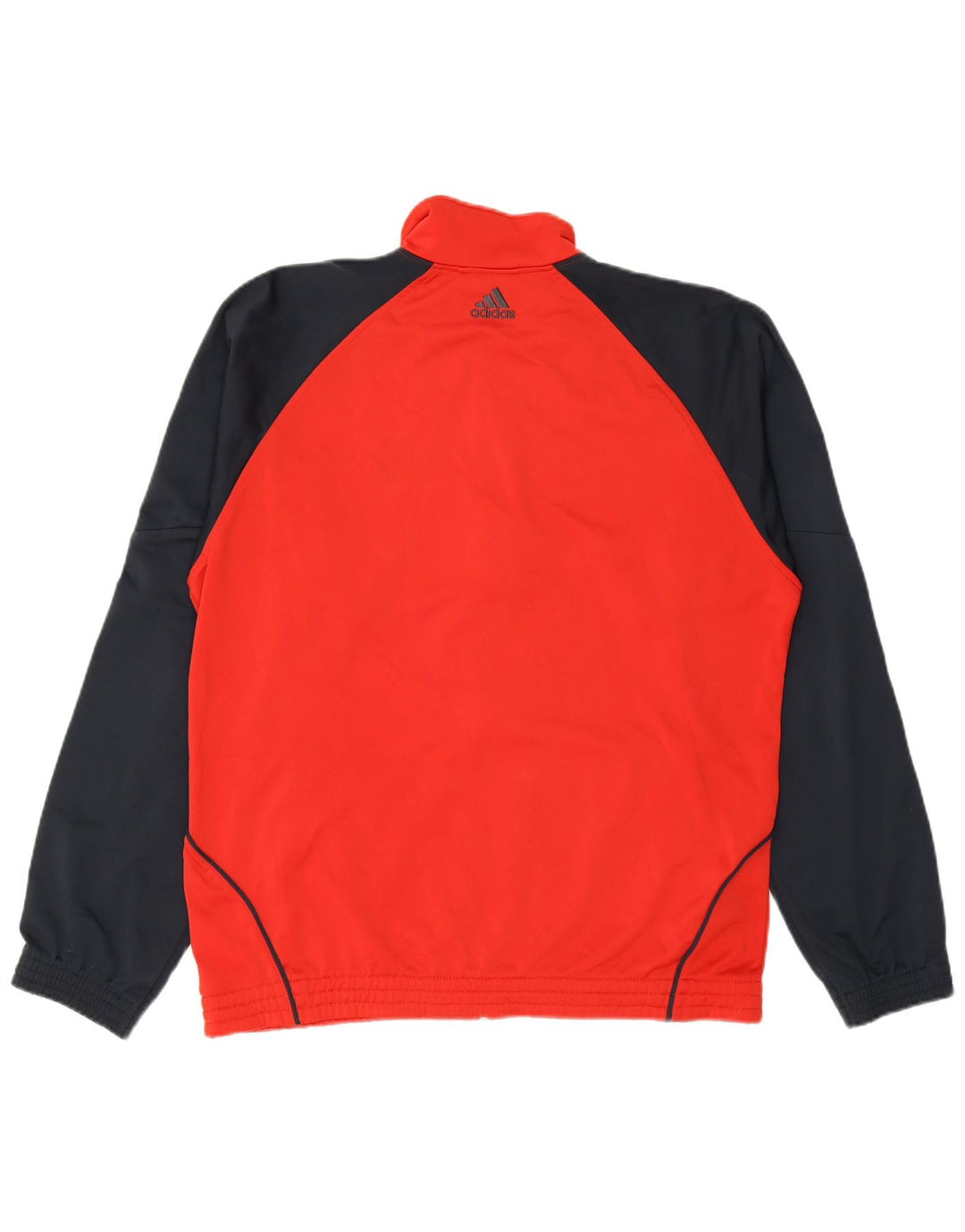 Giacca da tuta da uomo Adidas UK 42/44 Large Rosso Colourblock Poliestere