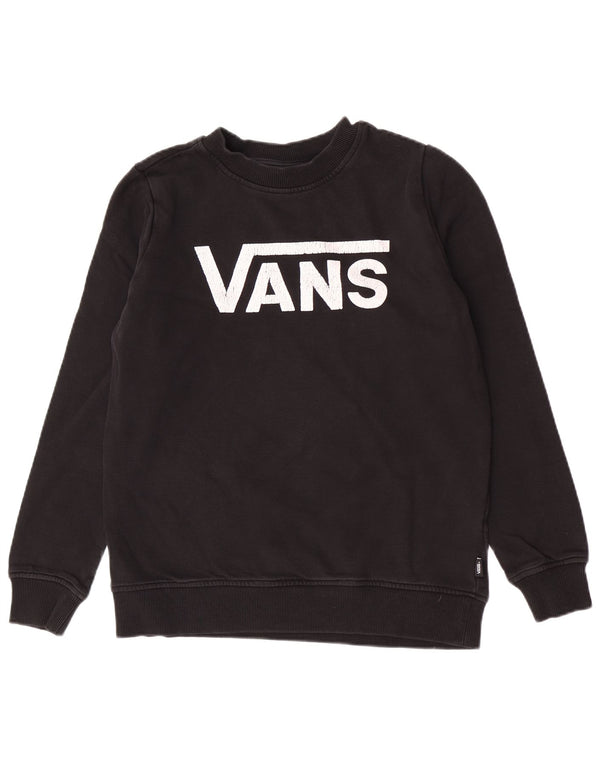 Felpa con grafica da donna Vans, piccola, in cotone nero