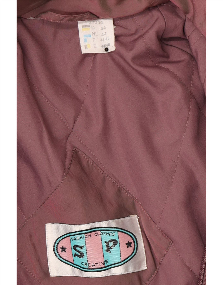 Giacca parka oversize con cappuccio da donna vintage EU 44 XL Rosa