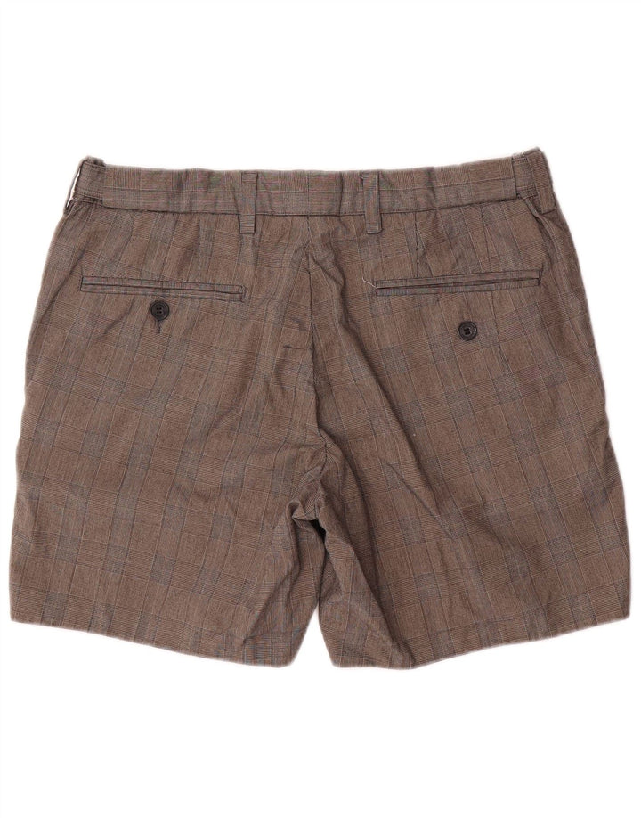 Pantaloncini chino da uomo French Connection W34 cotone a quadri grigi grandi