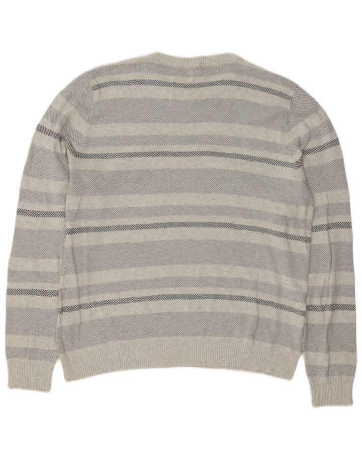 Maglione maglione girocollo da uomo Marks & Spencer blu Harbour grande grigio