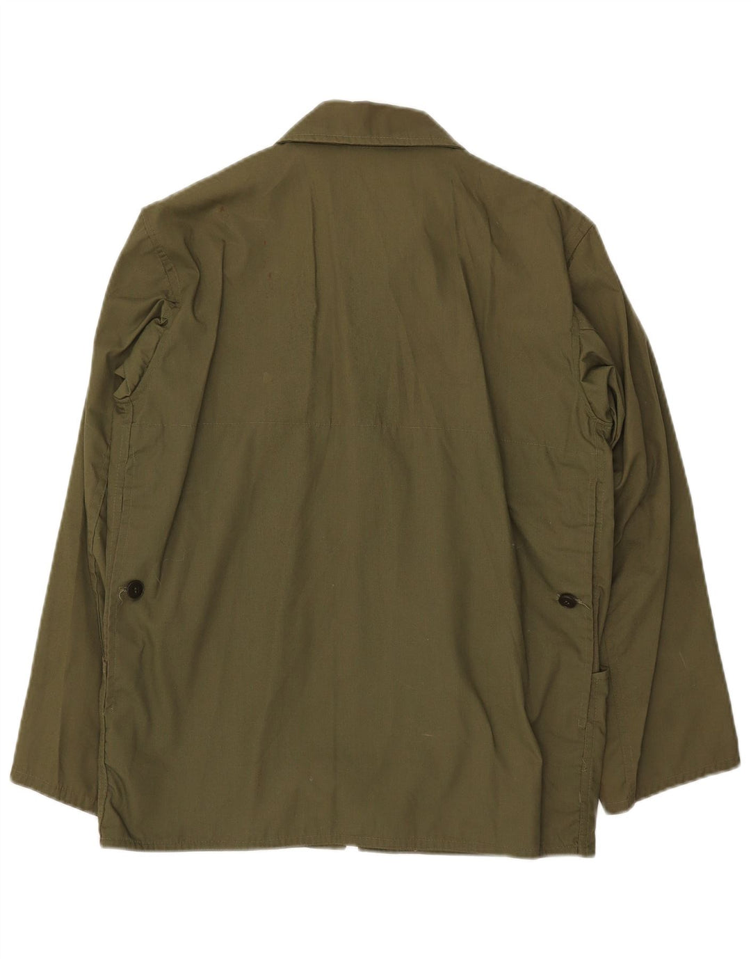 Giacca utilitaria da uomo VINTAGE UK 36 piccola poliestere kaki