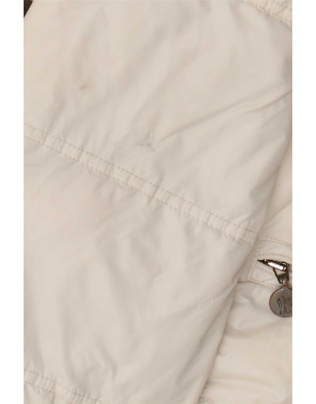 Giacca imbottita con grafica Moncler per ragazze 9-10 anni in poliammide color block bianco