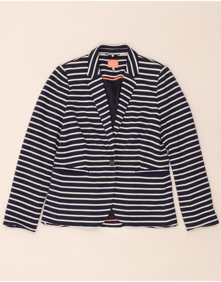 Giacca blazer da donna a 1 bottone Joules UK 10 piccola a righe blu navy