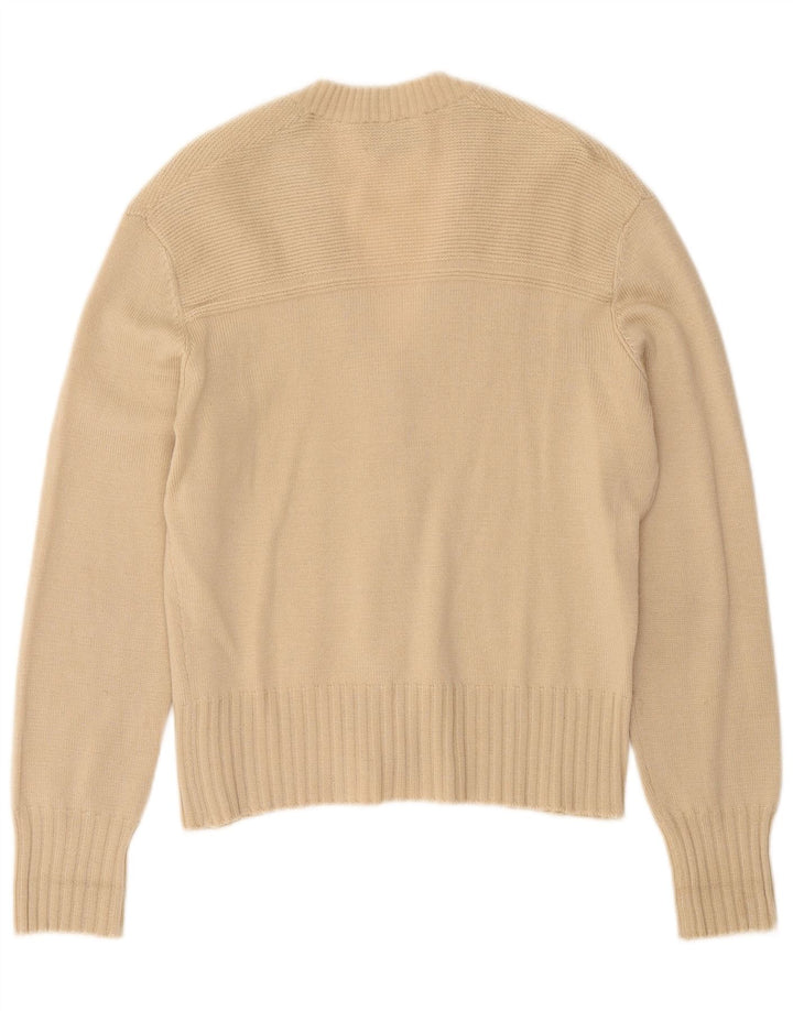 Maglione cardigan da donna Luisa Spagnoli UK 12 Lana beige medio