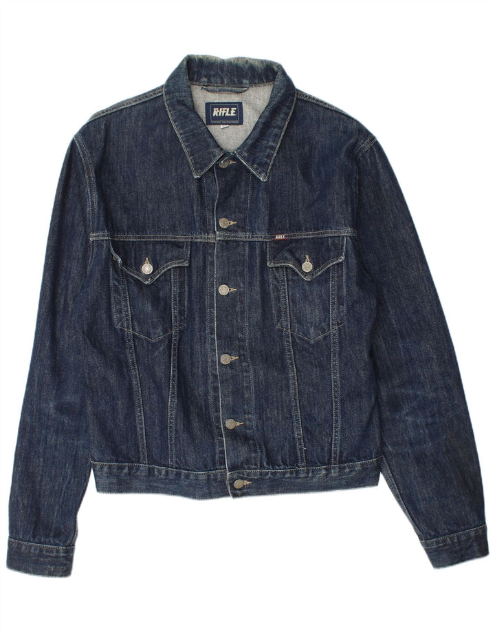 Giacca di jeans da donna RIFLE UK 18 XL Cotone blu navy