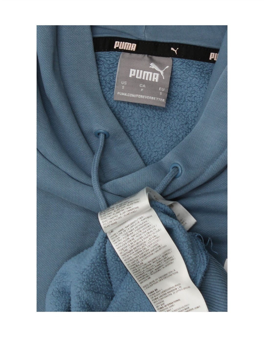 Felpa con cappuccio da uomo Puma Small in cotone blu