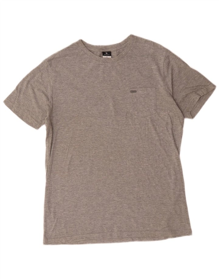 T-shirt da uomo Rip Curl Top piccolo in cotone chiazzato grigio