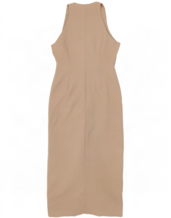 Abito lungo senza maniche da donna Michelle Keegan UK 12 Poliestere beige medio