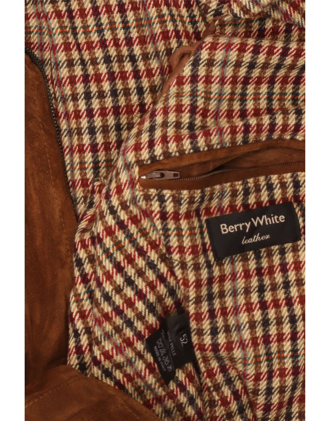 Giacca da uomo in pelle scamosciata VINTAGE IT 52 XL in pelle marrone