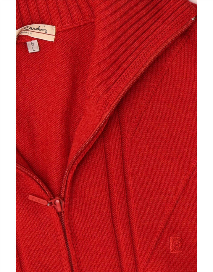 Maglione cardigan da uomo Pierre Cardin grande lana rossa