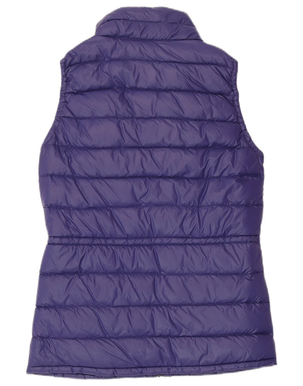 Gilet imbottito da donna BENETTON UK 10 piccolo viola in poliammide