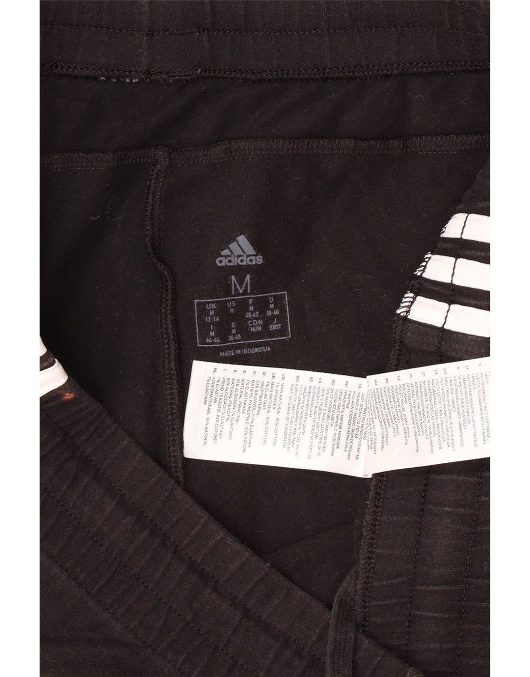 Pantaloncini sportivi ADIDAS da donna UK 12/14 cotone nero medio