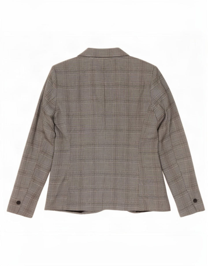 Giacca blazer a 1 bottone da donna Zara EU 38 piccolo pied de poule grigio