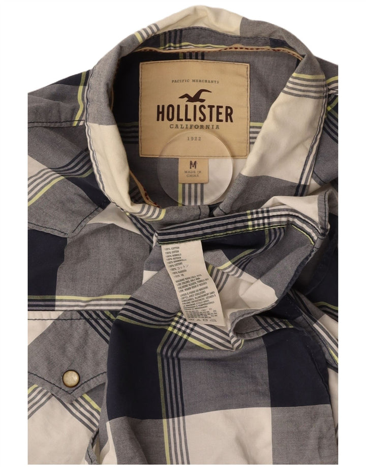 Camicia da uomo HOLLISTER Cotone medio a quadri blu navy