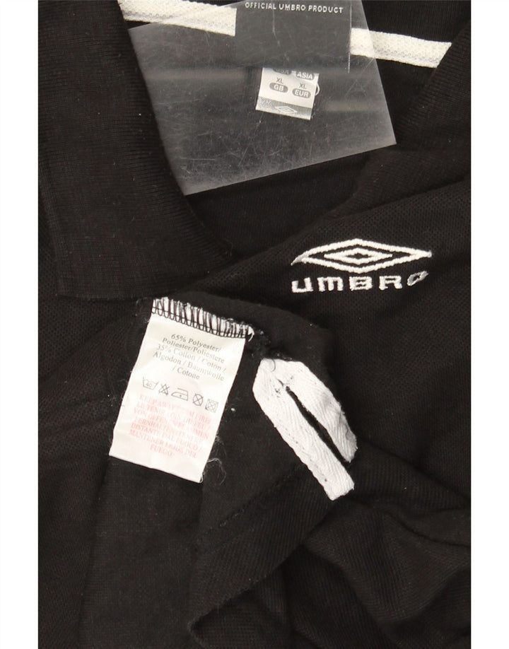 Polo Umbro da uomo XL nera in poliestere