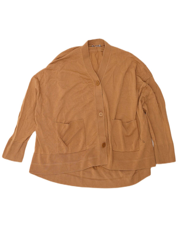 Cos Maglione cardigan oversize da donna UK 14 Lana beige medio