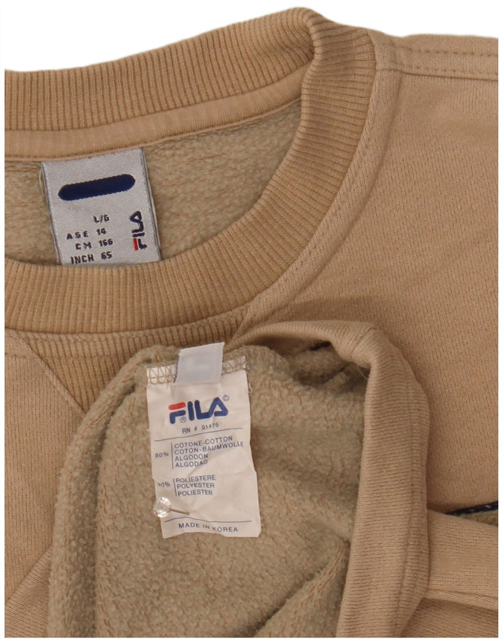 Felpa grafica da ragazzo Fila, maglione 13-14 anni, grande, color beige