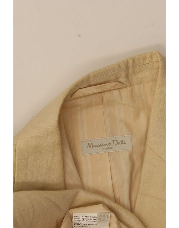 Giacca blazer da donna a 1 bottone Massimo Dutti EU 44 XL Lino beige
