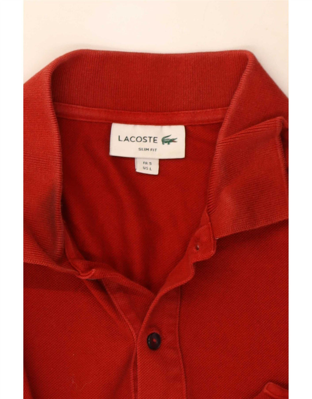 Polo da uomo slim fit Lacoste taglia 5 grande rossa