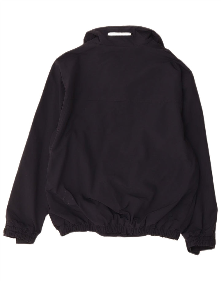 Giacca antipioggia grafica da ragazzo Slam 14-15 anni in nylon blu navy