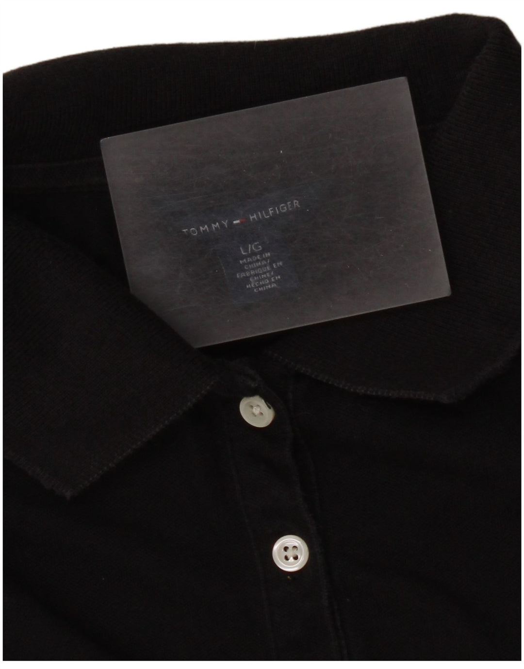 Polo da donna Tommy Hilfiger UK 14 grande nera